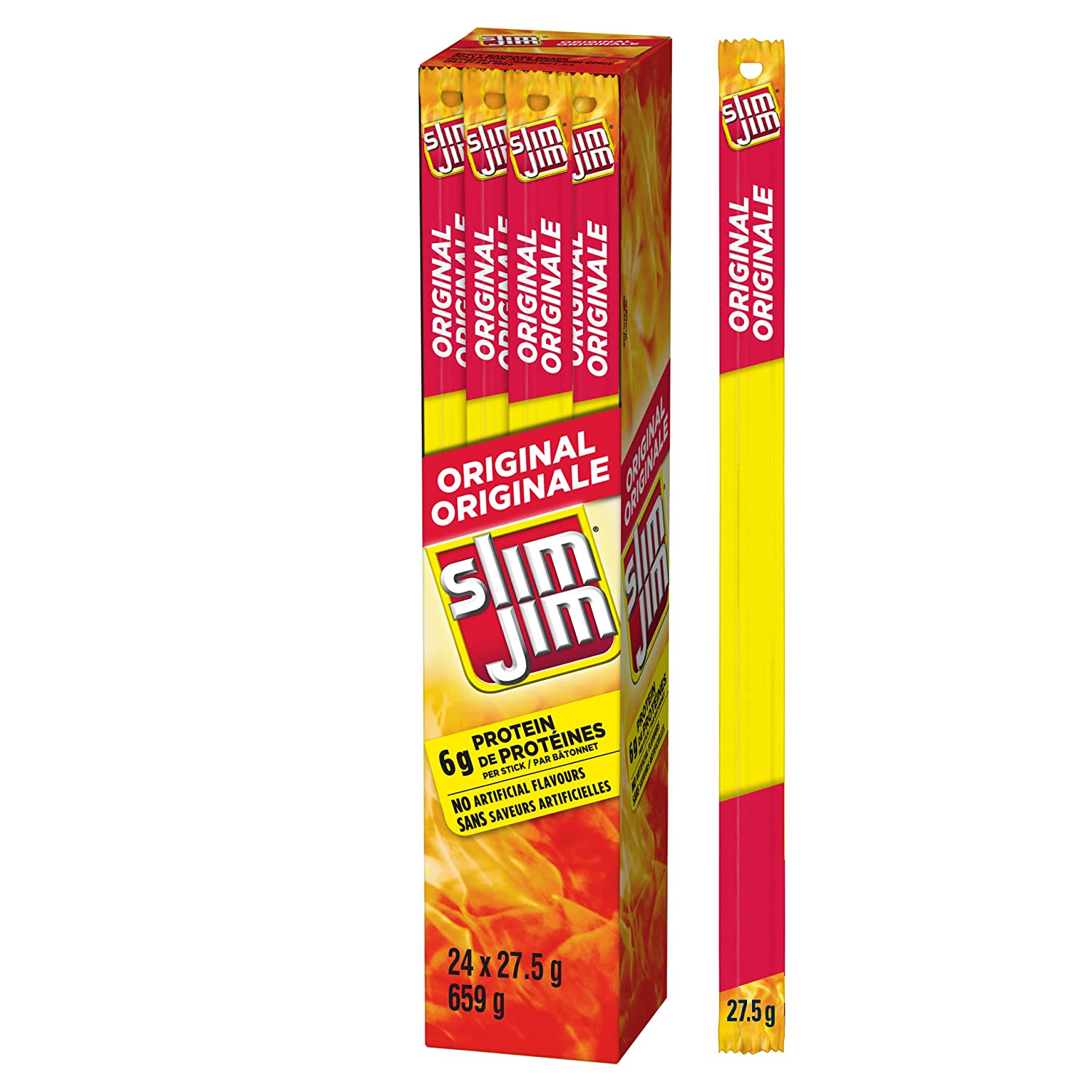 Meat snack sticks, the snack Slim Jim stretched to a 429-foot world record